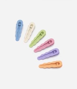 Kit 06 Presilha De Cabelo Infantil Onduladas