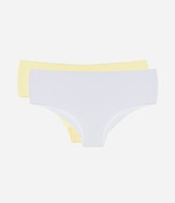 Kit 02 Calcinhas Caleçon em Poliamida com Lateral Larga e Corte  a Fio Trifil