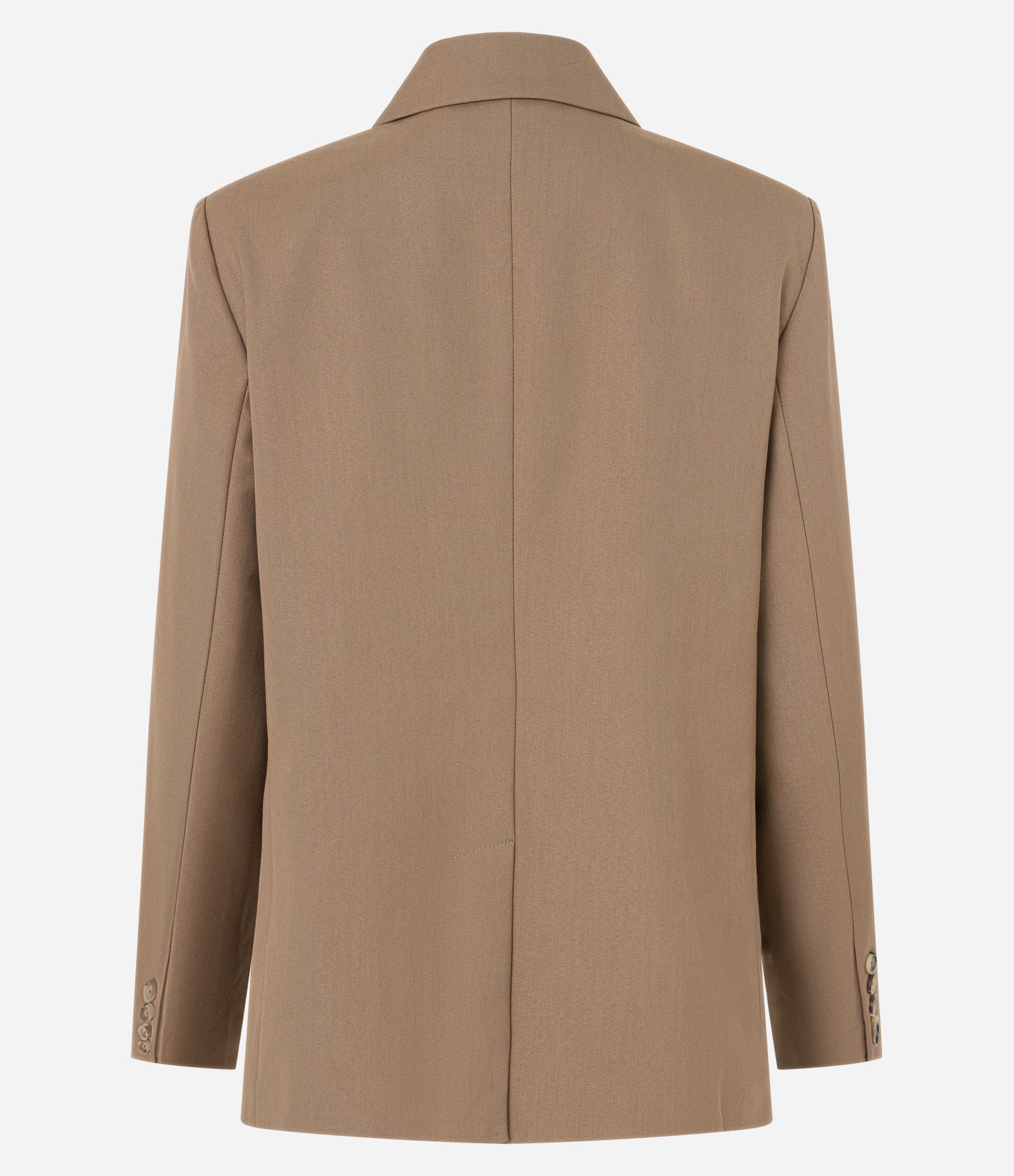 Blazer Alfaiatado com Abotoamento Simples e Bolsos Frontais Bege 8