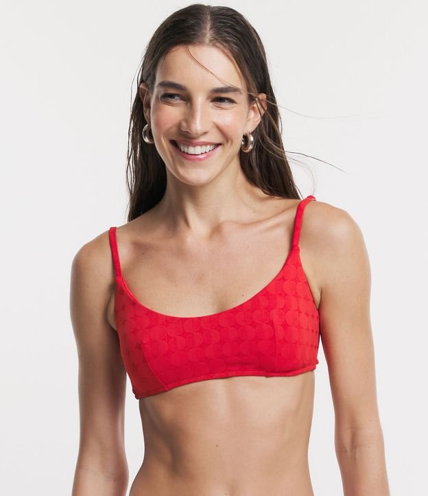 Biquíni Top Camisetinha Texturizado em Microfibra