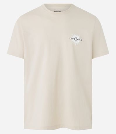 Menor preço em Camiseta Comfort em Algodão Peruano com Estampa de Sol Live Wild