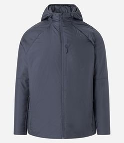 Jaqueta Esportiva com Capuz e Bolso Frontal com Zíper