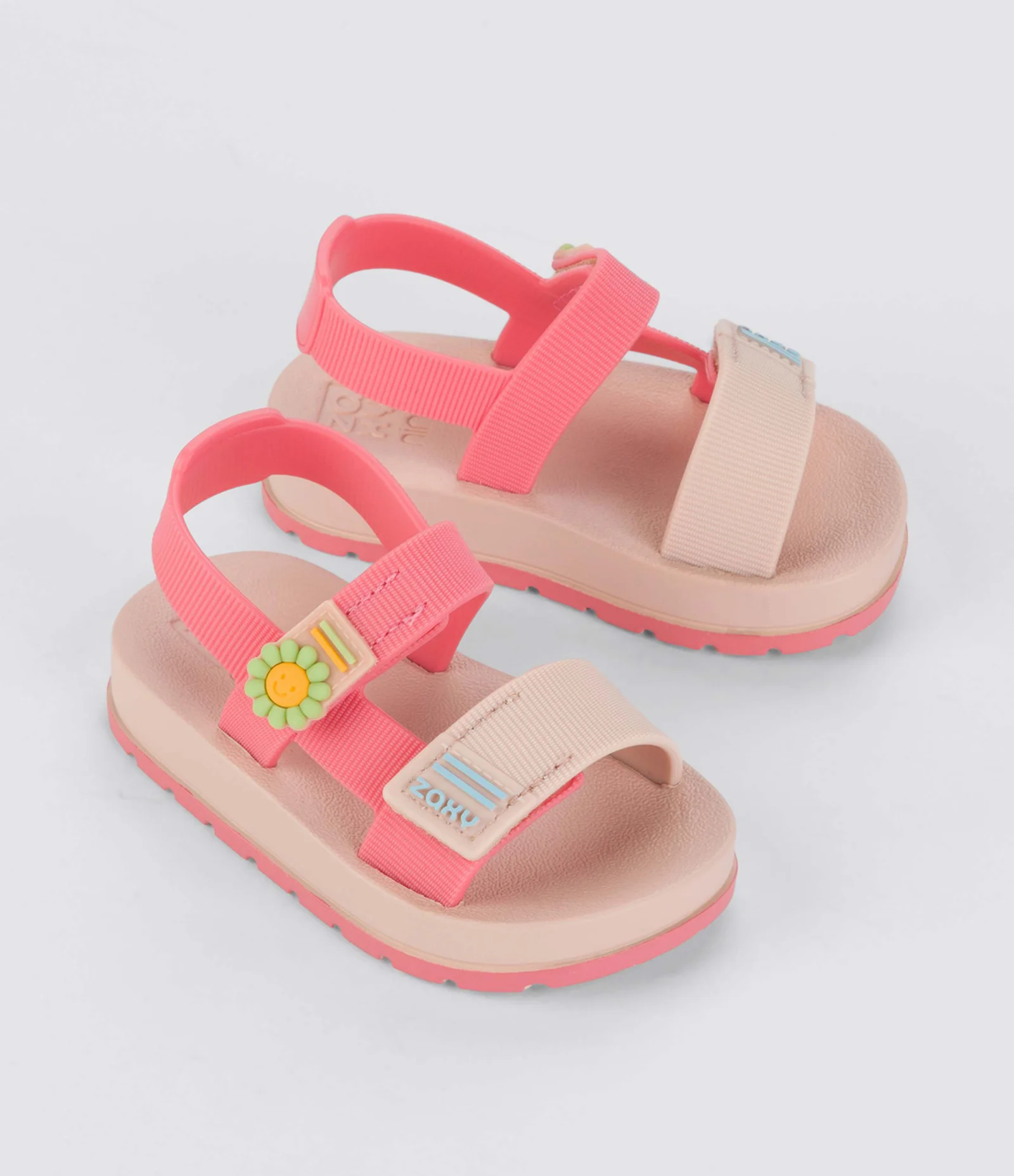 Sandália Infantil com Fechamento por Velcro Zaxy - Tam 19 ao 27 Nude 1