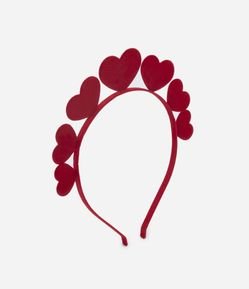 Tiara Fina em Metal com Corações