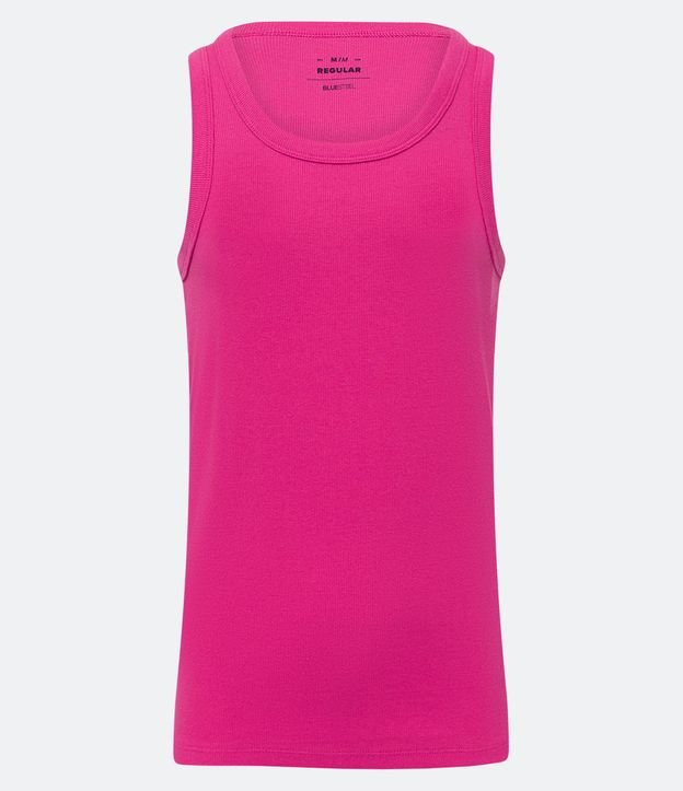 Camiseta Regata Canelada Masculina Rosa Claro Basica # - Imperium Store