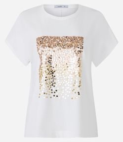 Blusa em Algodão com Bloco de Paetês