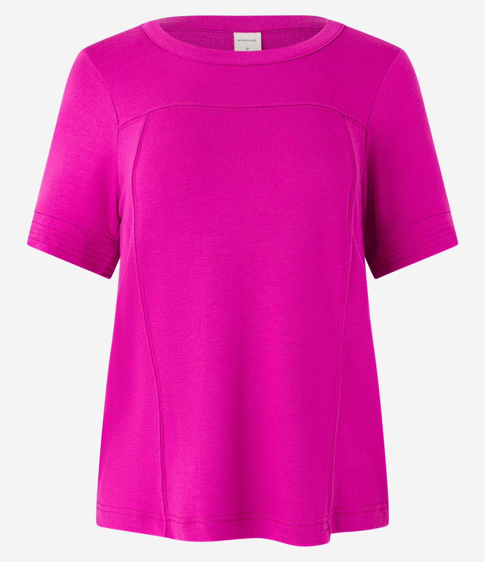 Blusa Manga Curta em Viscose com Costura Contrastante Rosa 5