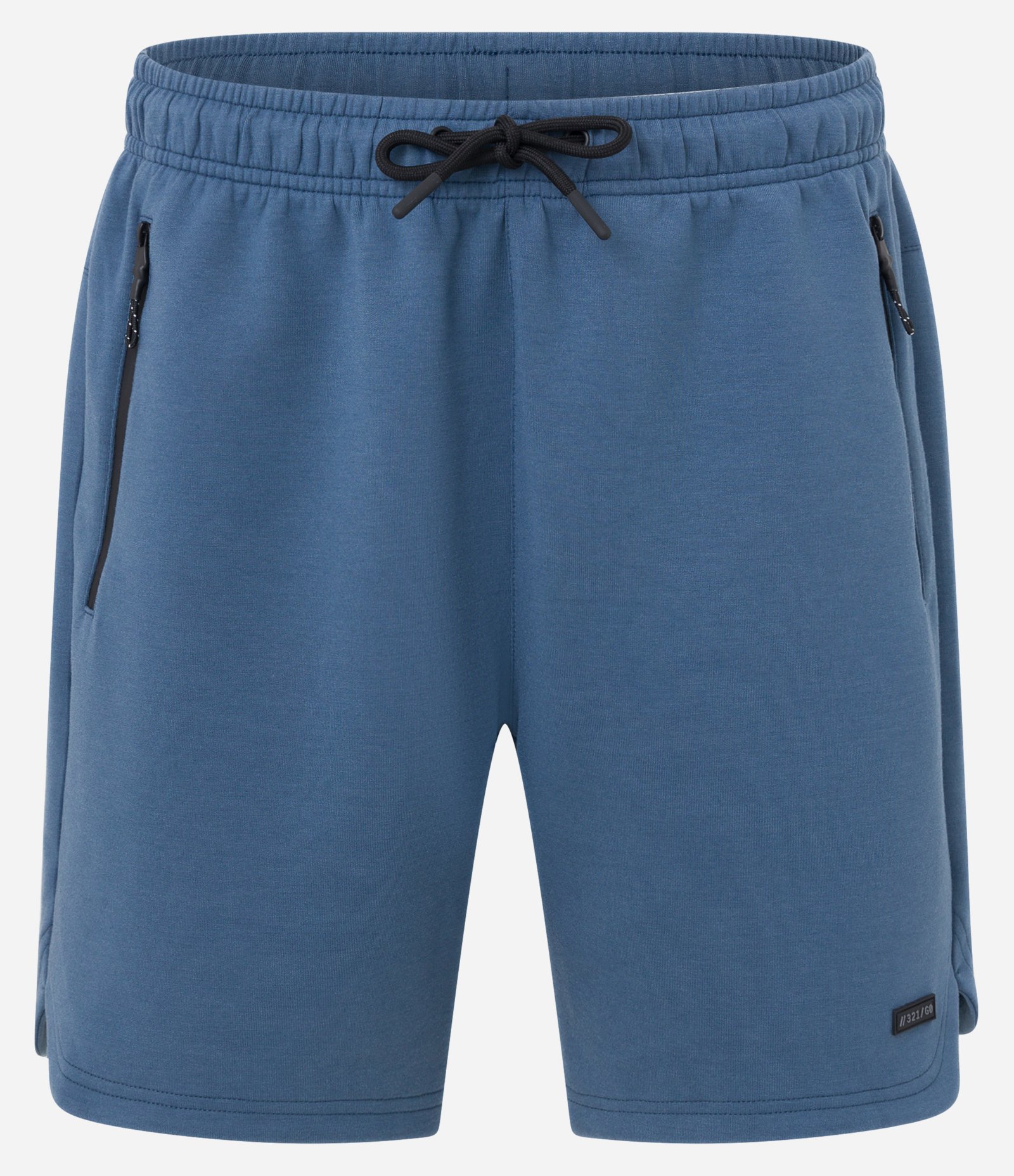 Bermuda Esportiva em Moletom Tecnológico com Cós Elástico e Zíper no Bolso Azul 6