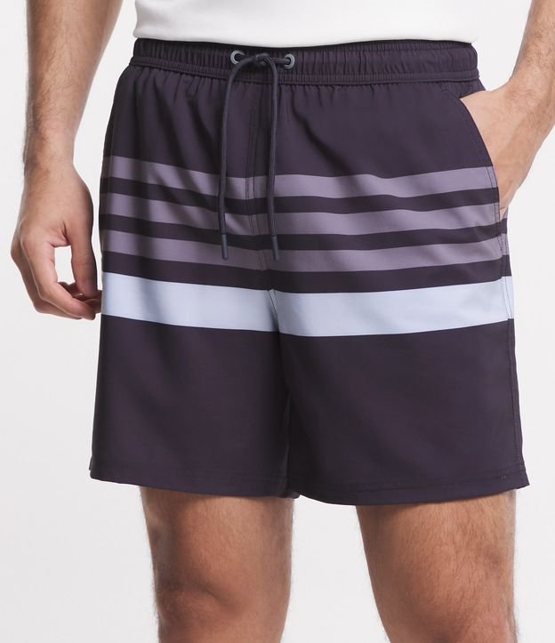 Bermuda Boardshort em Microfibra com Listras