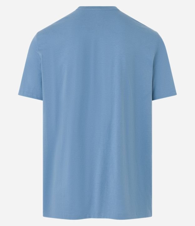 Camiseta Comfort em Algodão Peruano com Estampa Take It Slow Azul Celeste 6