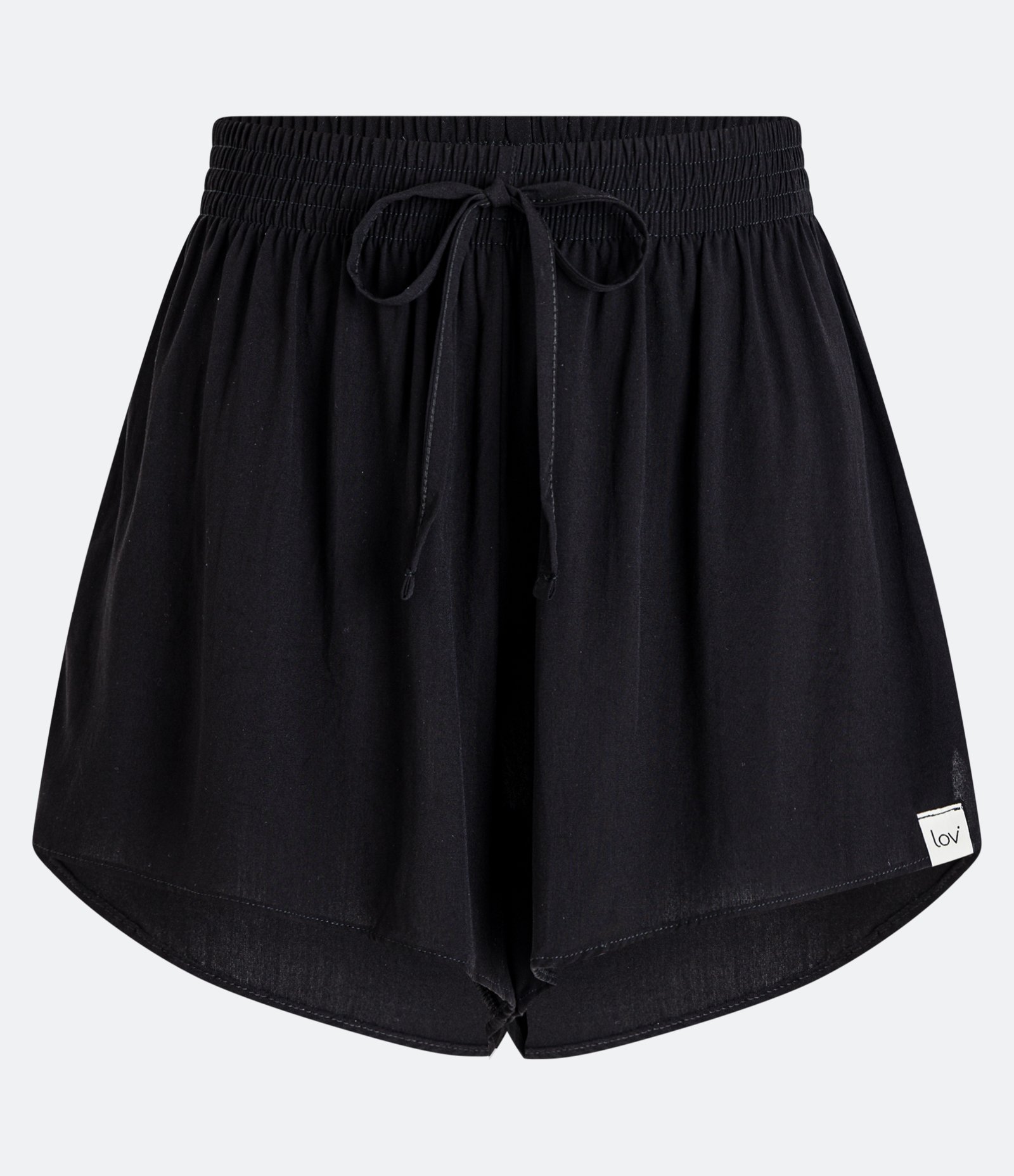 Short de Pijama em Viscose com Amarração no Cós Elástico Preto 5