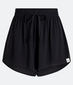 Short de Pijama em Viscose com Amarração no Cós Elástico