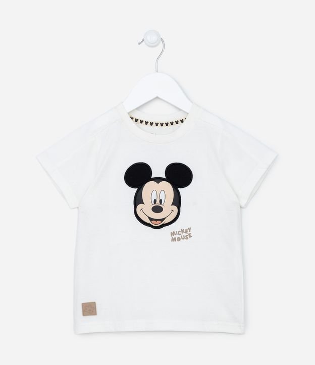 Camiseta Infantil em Meia Malha com Estampa do Mickey - 1 a 5 anos