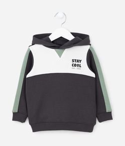Blusão Moletom Infantil com Estampa em Lettering - Tam 1 a 5 anos