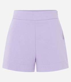 Short em Bengaline com Zíper Tratorado na Lateral