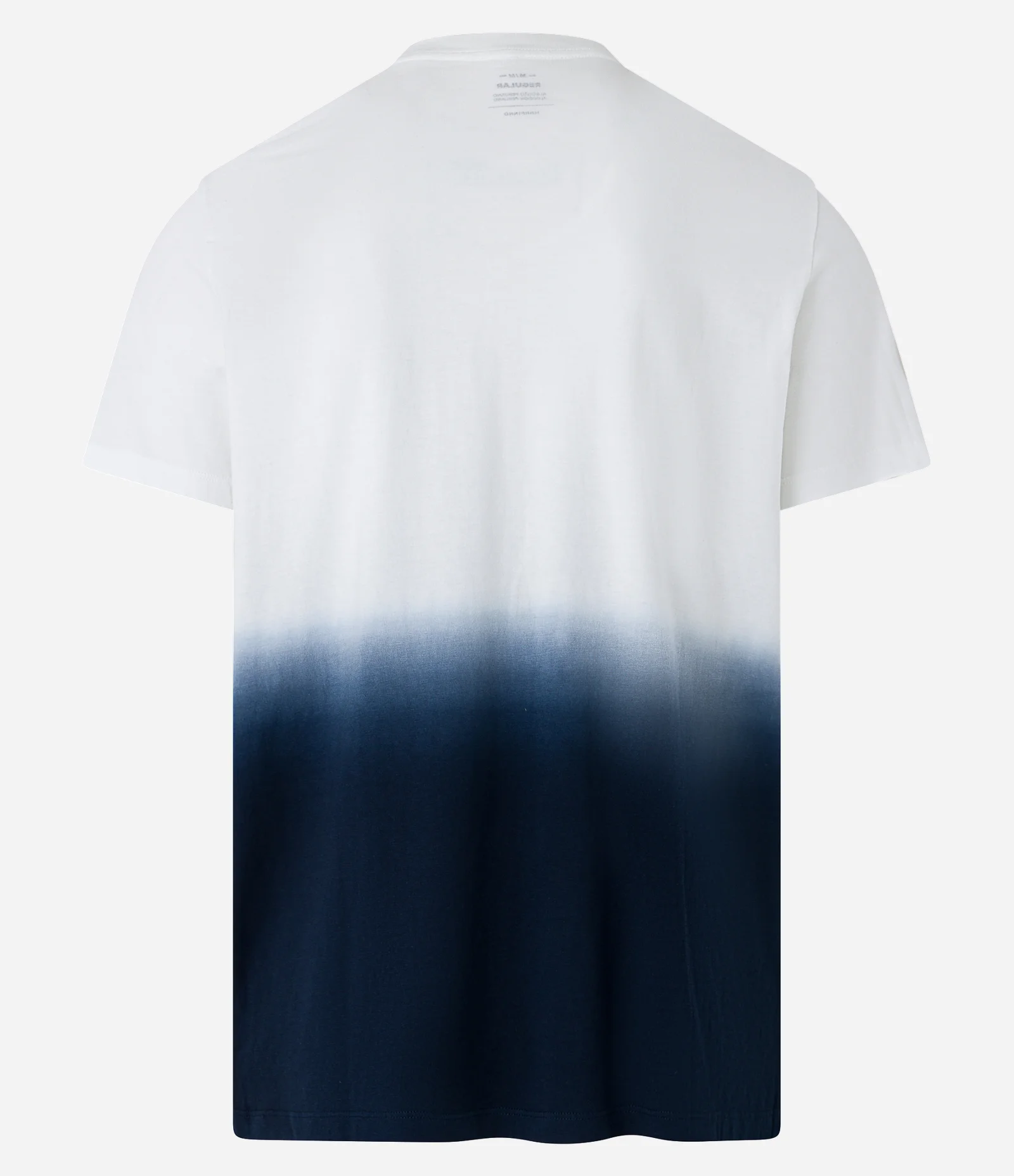 Camiseta Regular em Algodão com Estampa Tie Dye e Lettering Branco/ Azul 2