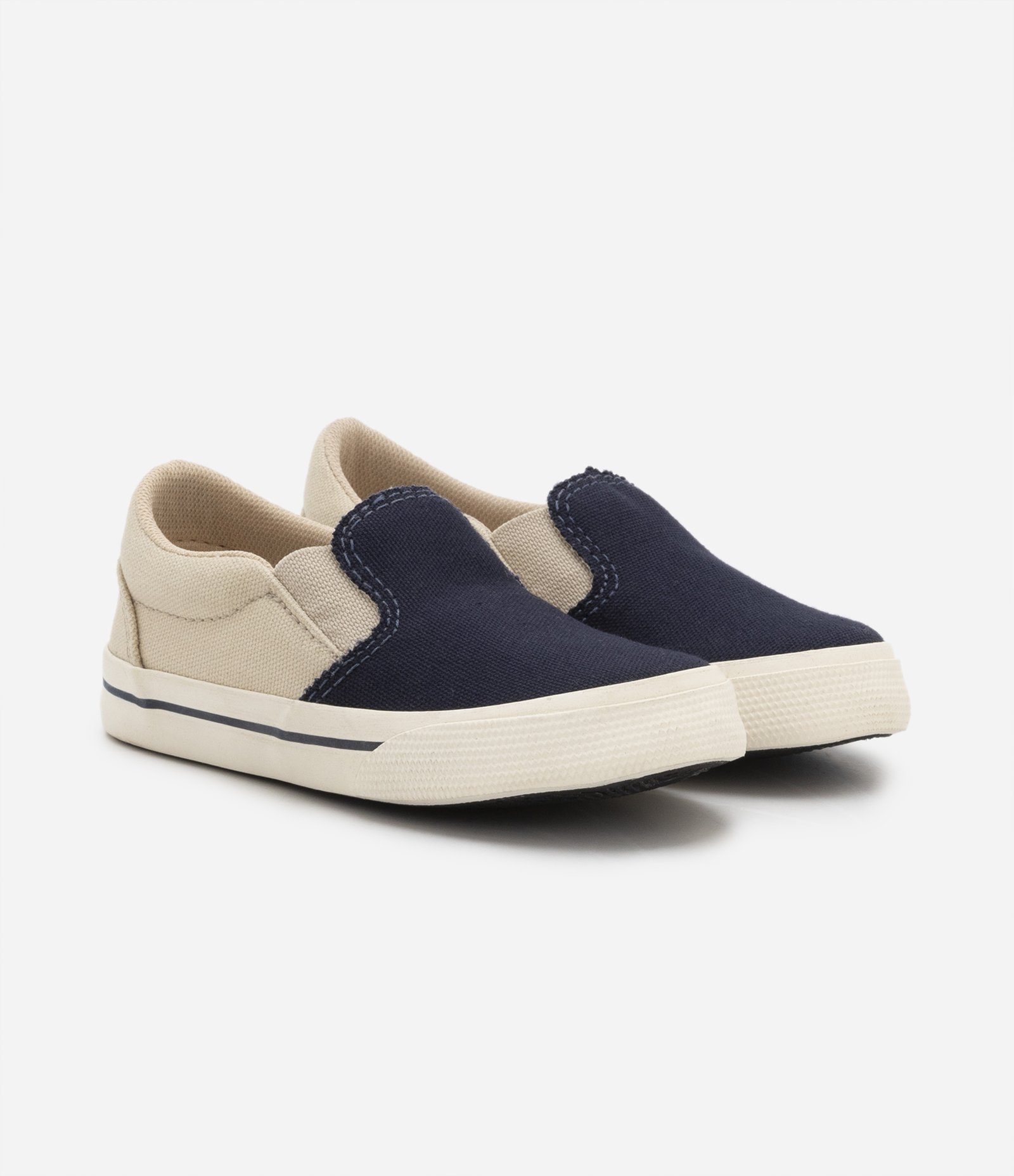 Tênis Slip on Infantil com Recortes - Tam 20 ao 27 Cinza 1