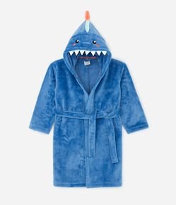 Roupão Infantil com Bordado de Dino com Cristas - Tam 3 a 8 anos