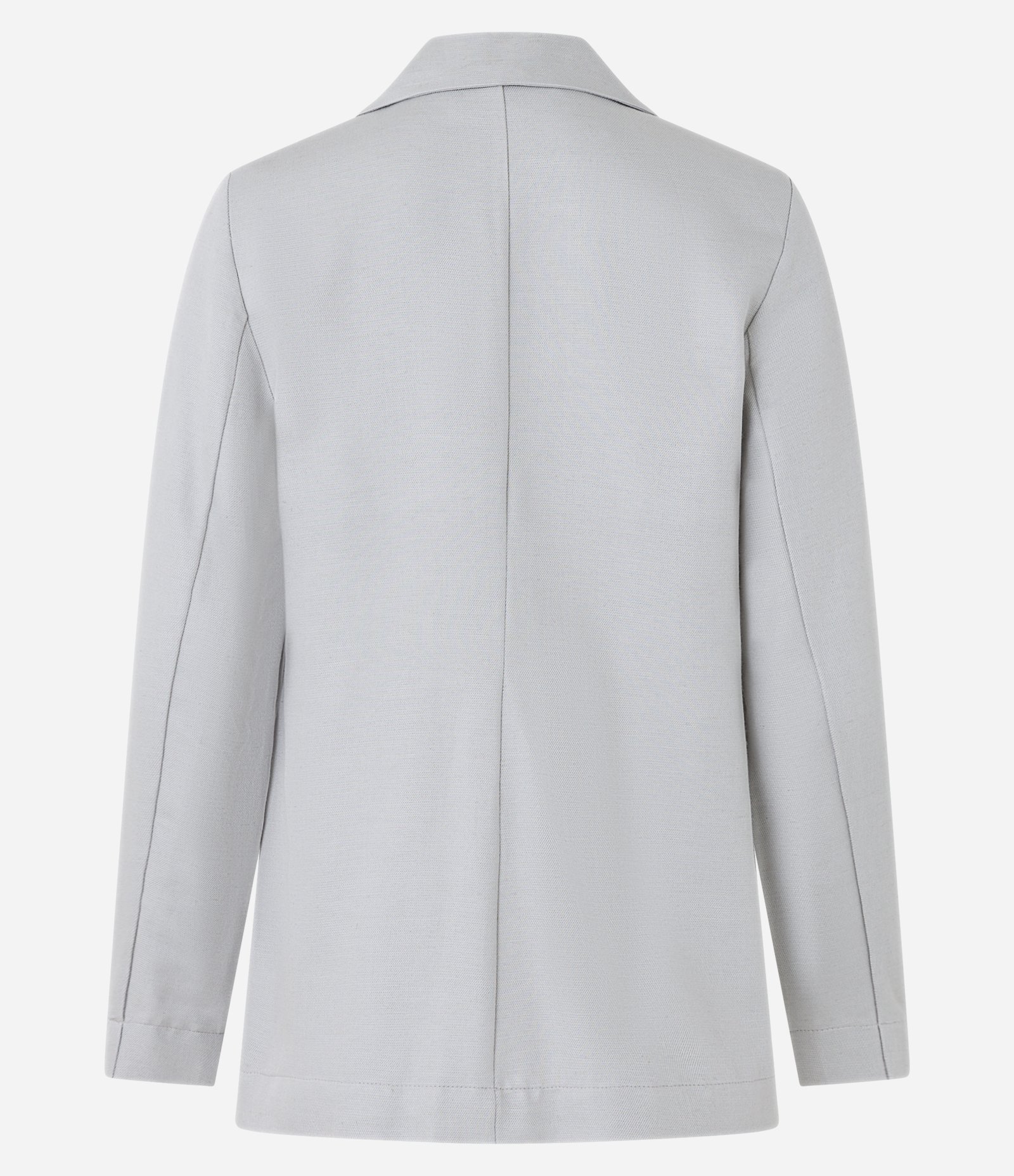 Blazer em Flamê com Botões Duplos e Lapelas Aplicadas Cinza 8