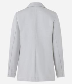 Blazer em Flamê com Botões Duplos e Lapelas Aplicadas