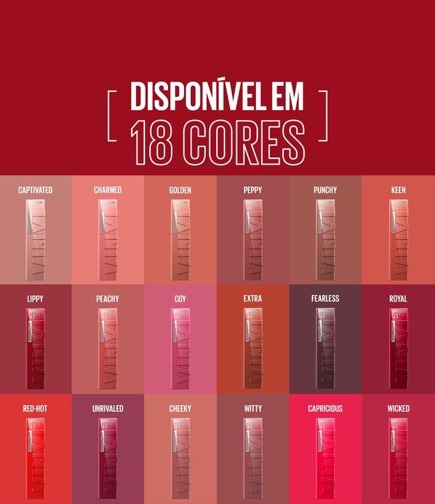 Batom Líquido NY SuperStay Vinyl Ink Maybelline Charmed