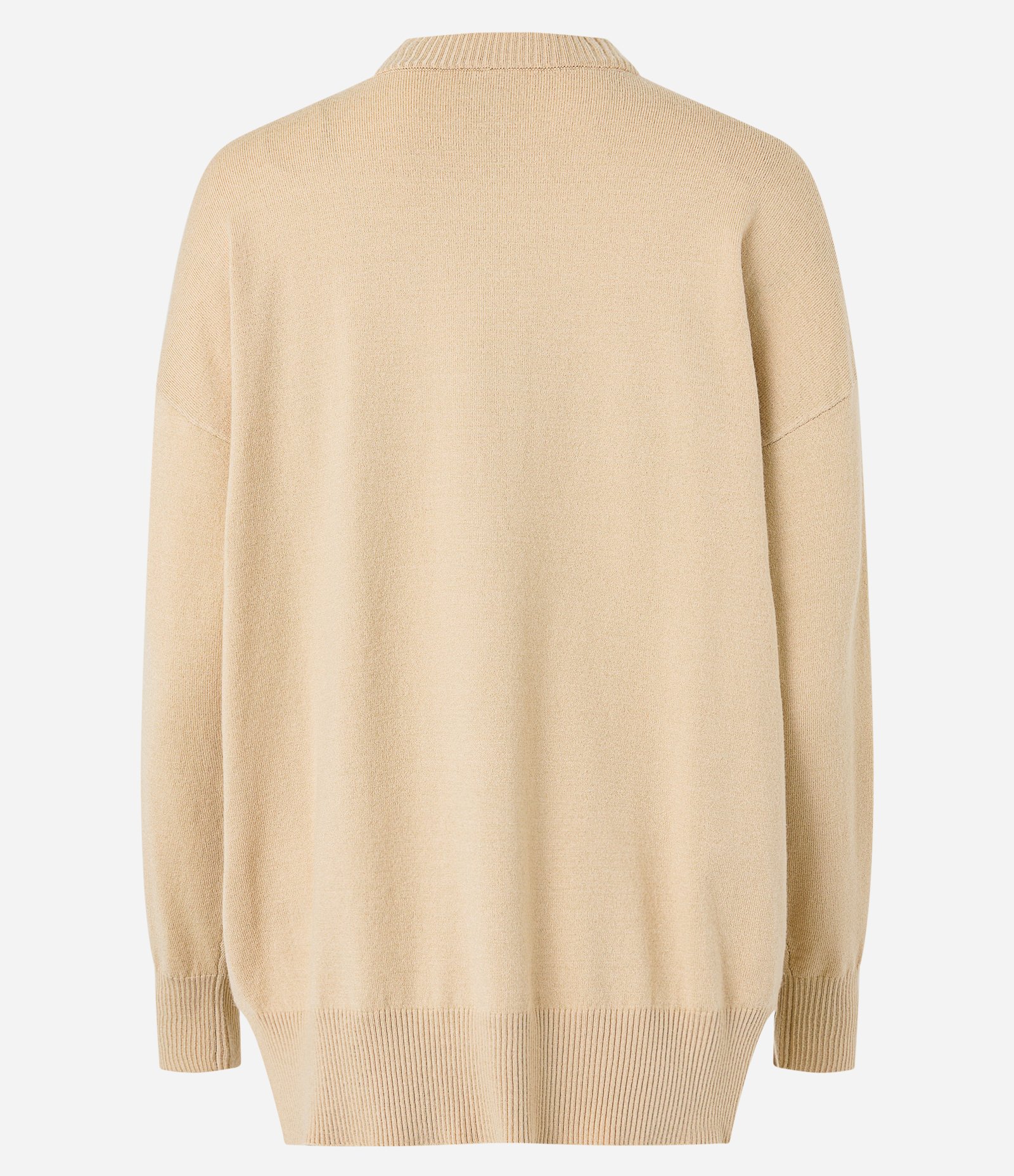 Cardigan Básico em Tricô Leve Bege 7