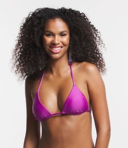 Biquíni Top Cortininha Dupla Face em Poliamida com Alças para Amarrações