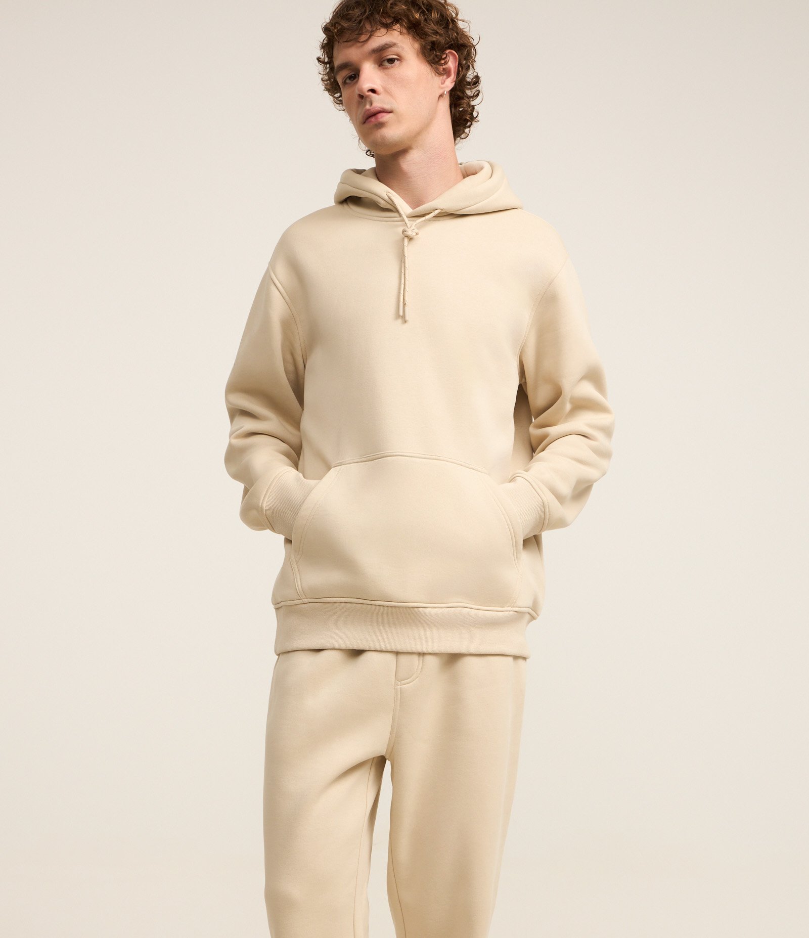 Calça Reta em Moletom com Bolsos e Amarração no Cós Off White 4