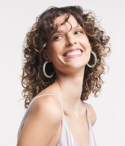 Brinco Argola Cravejada de Strass