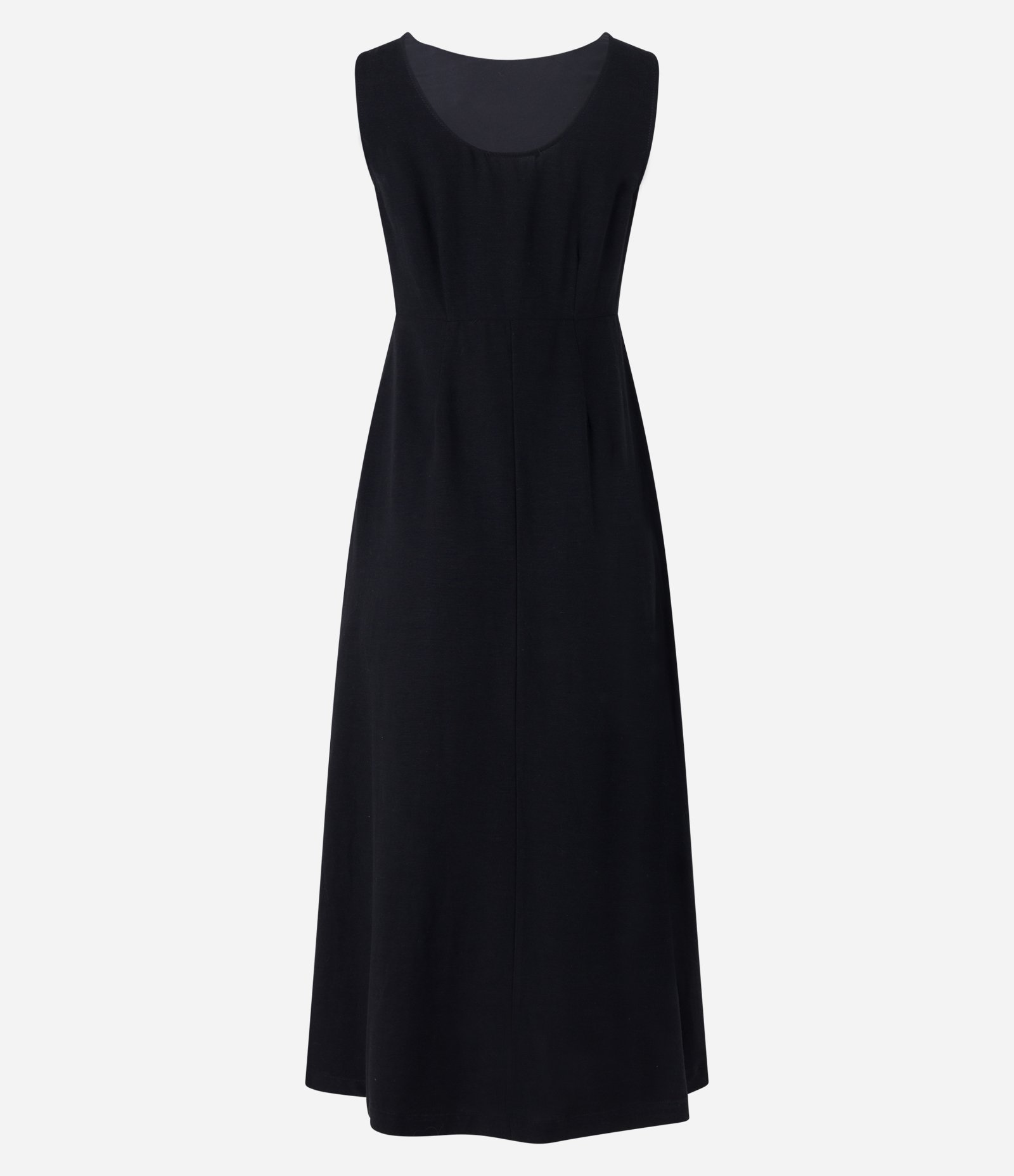 Vestido Midi Sem Manga em Viscolinho com Costas Decotadas Preto 6