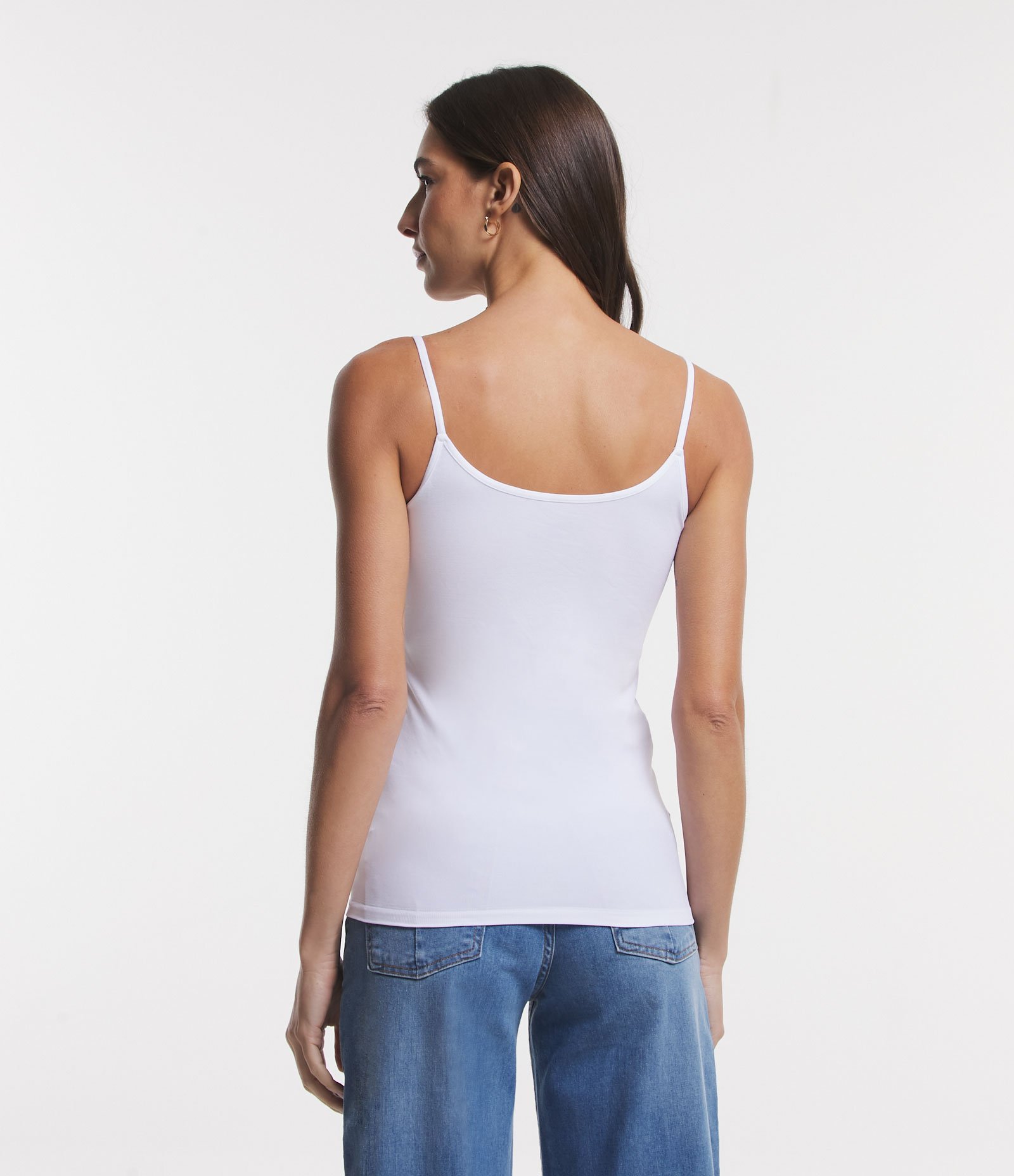 Camisete Alcinha em Poliamida com Decote Redondo Trifil Branco 3