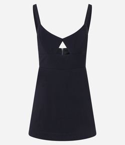 Macaquinho de Alça em Bengaline com Short Saia