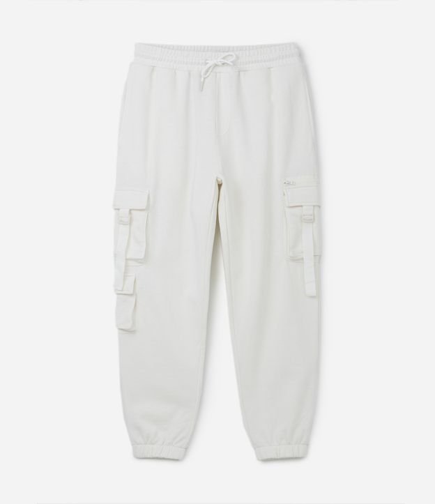 Calça Jogger em Moletom com Bolsos Táticos