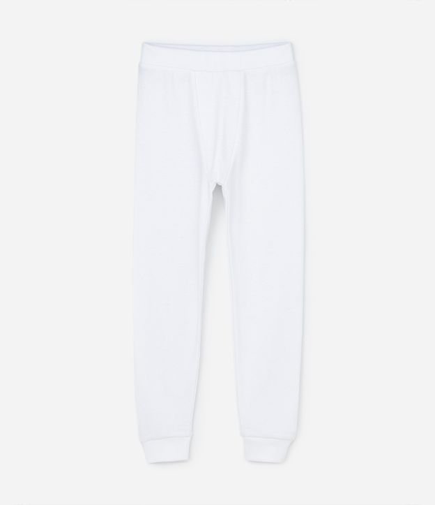 Calca de Pijama Infantil Modelo Ceroula - Tam 2 a 10 anos Branco 1