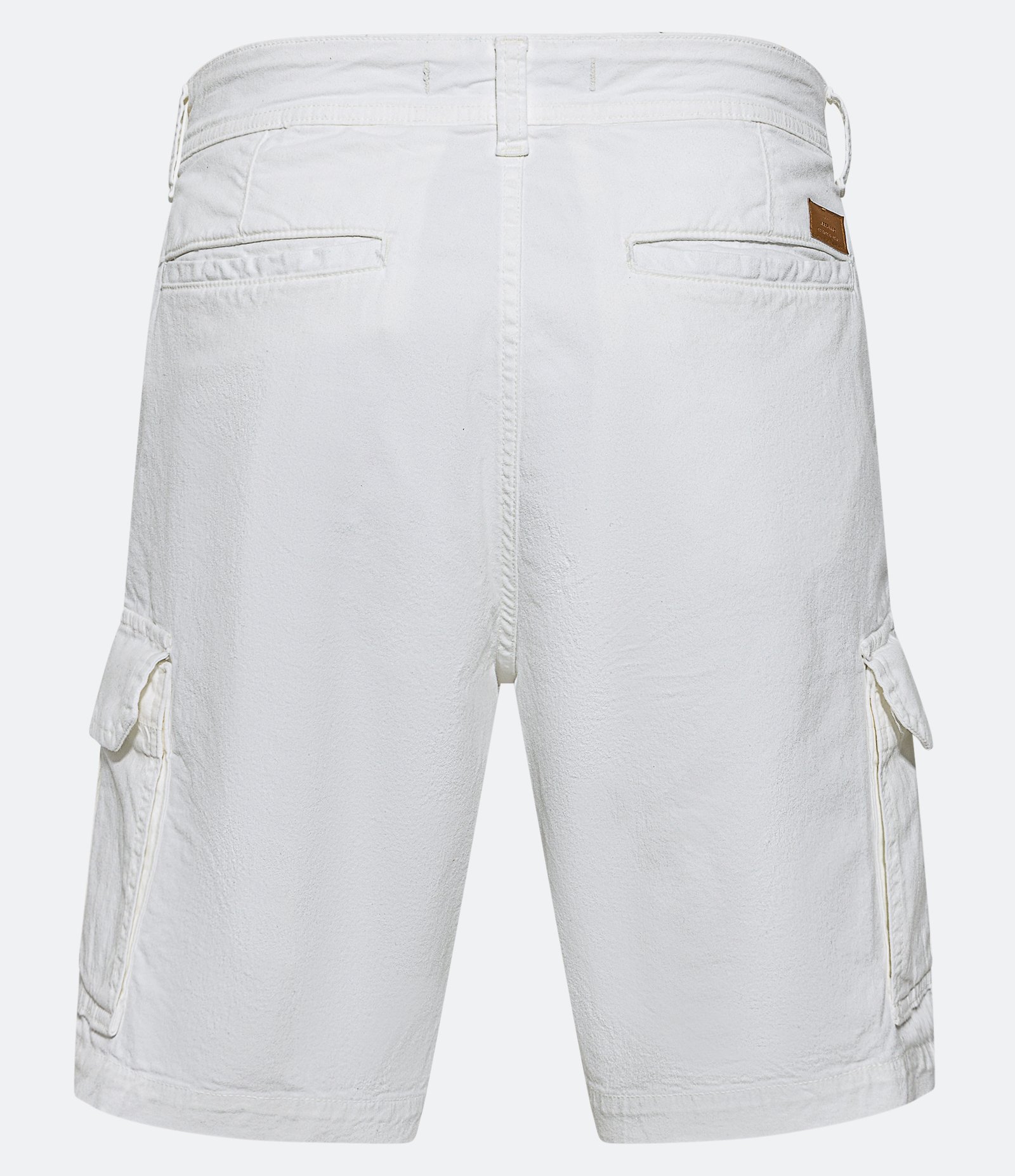 Bermuda Cargo em Algodão com Elastano e Detalhes de Pesponto Branco 2