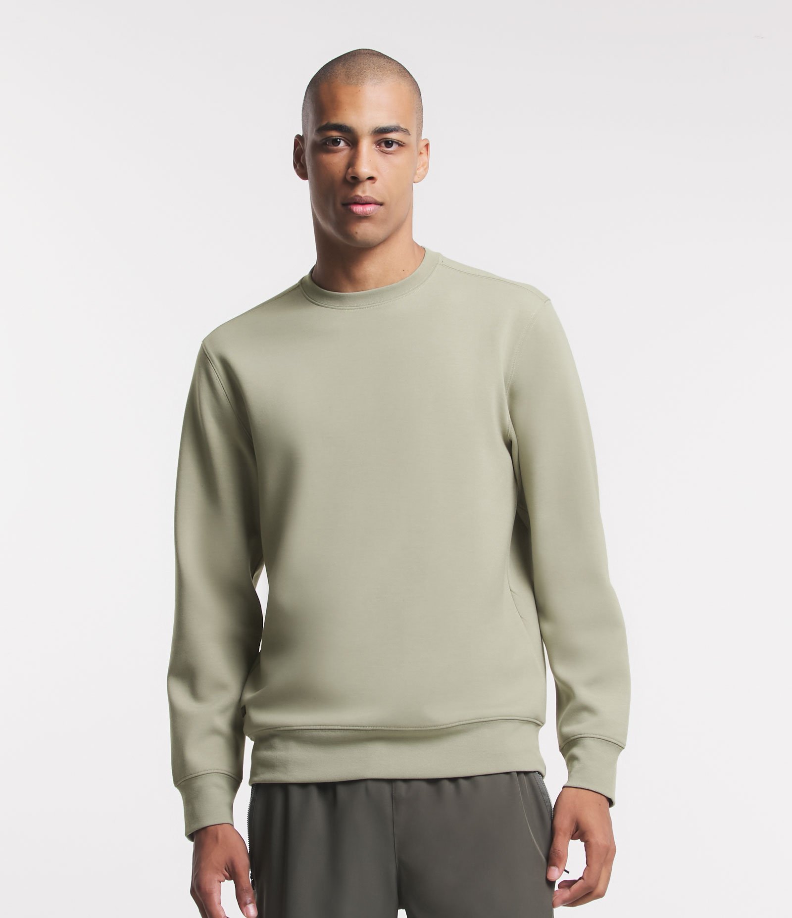 Casaco Fechado Esportivo com Punho Ajustado e Etiqueta Aplicada Verde Claro 1