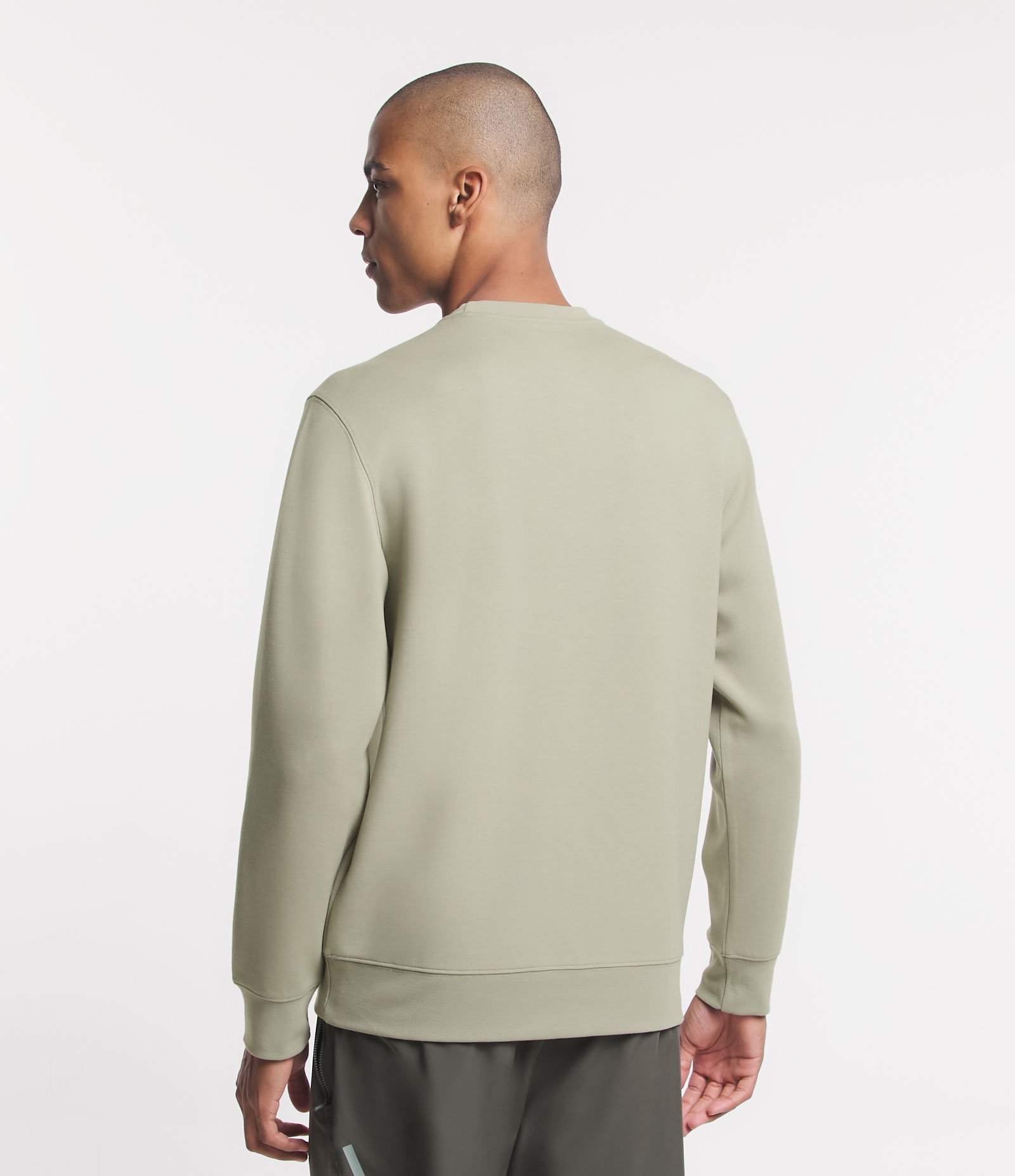 Casaco Fechado Esportivo com Punho Ajustado e Etiqueta Aplicada Verde Claro 3