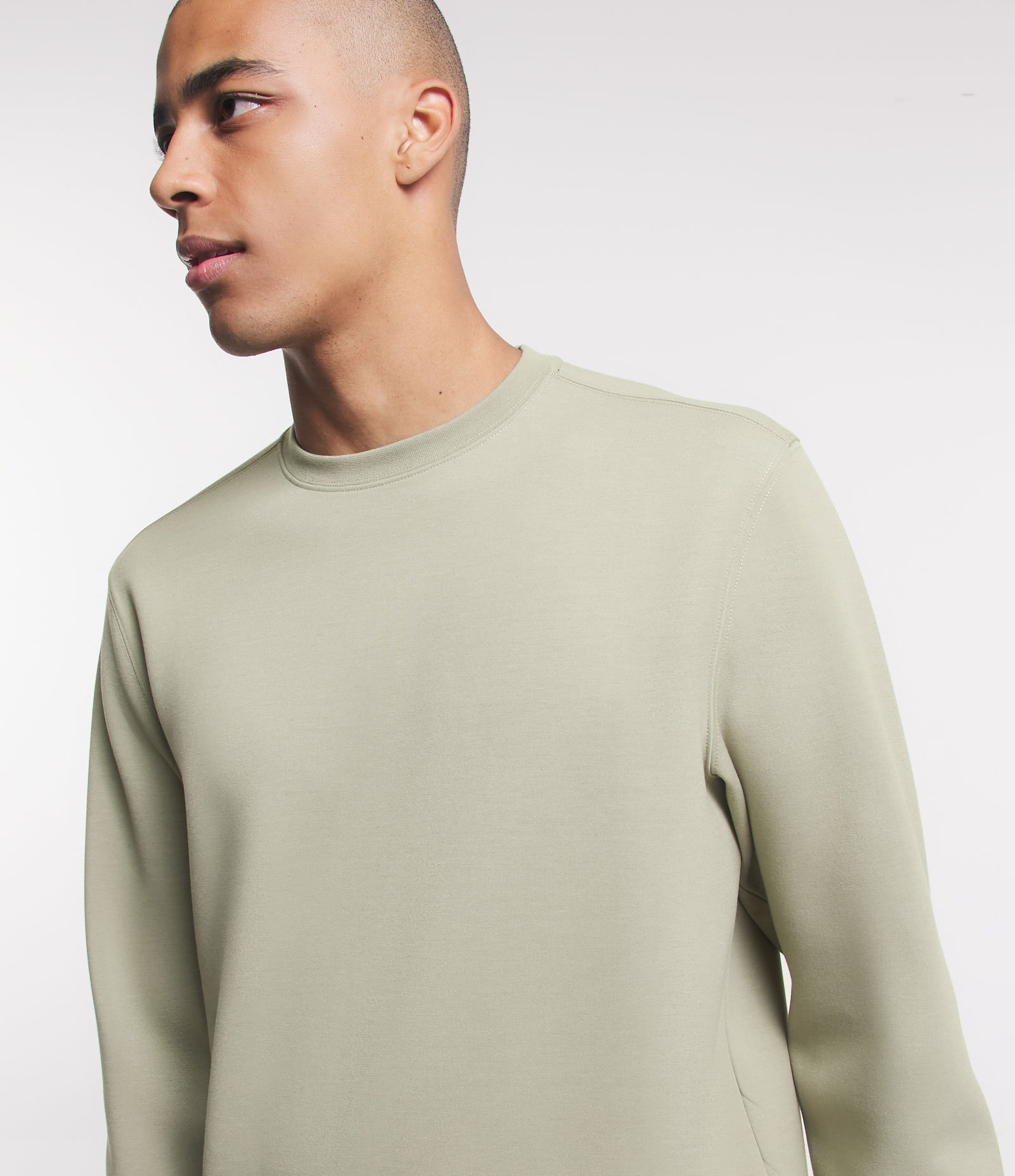 Casaco Fechado Esportivo com Punho Ajustado e Etiqueta Aplicada Verde Claro 4