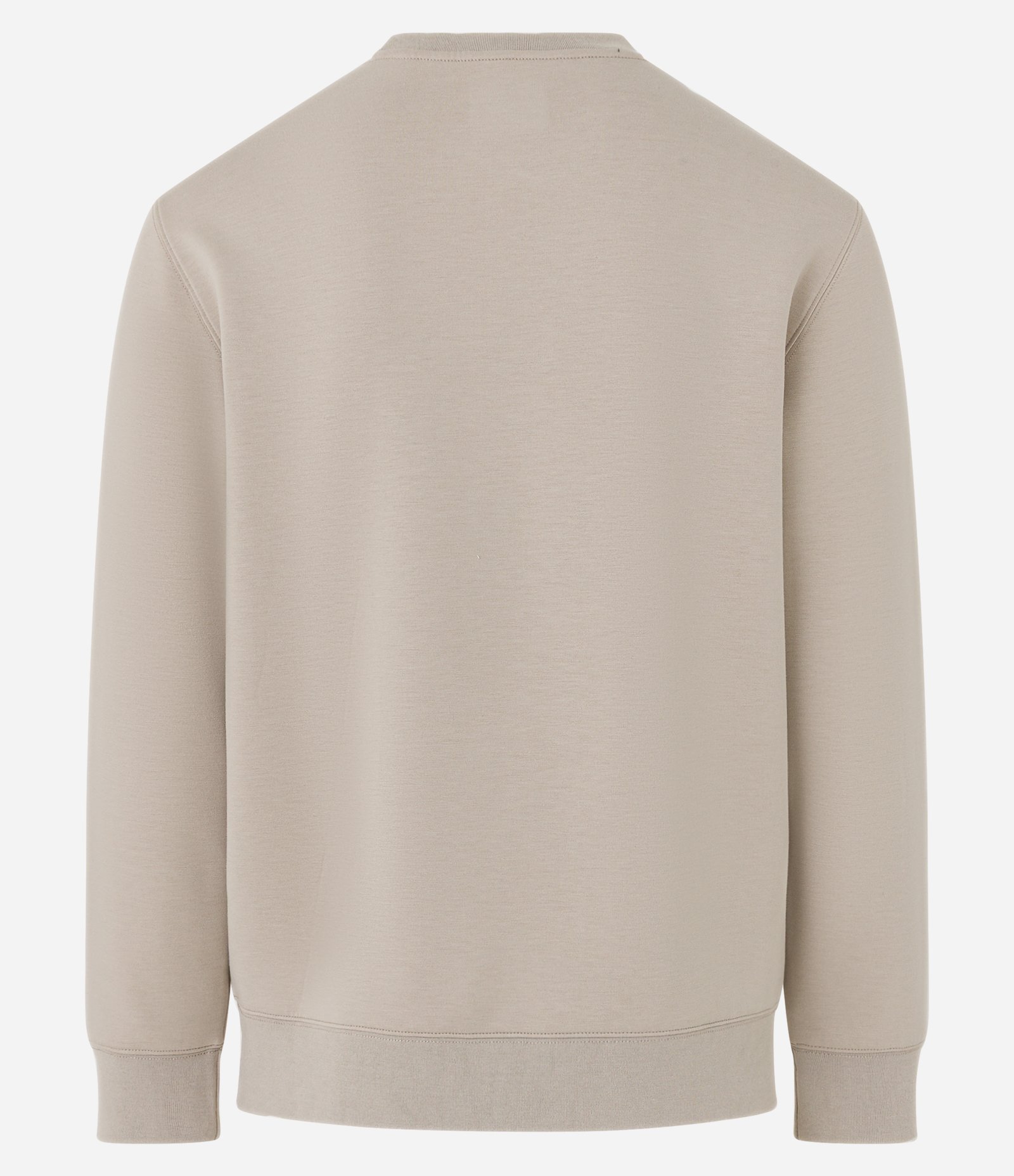 Casaco Fechado Esportivo com Punho Ajustado e Etiqueta Aplicada Bege Acinzentado 6