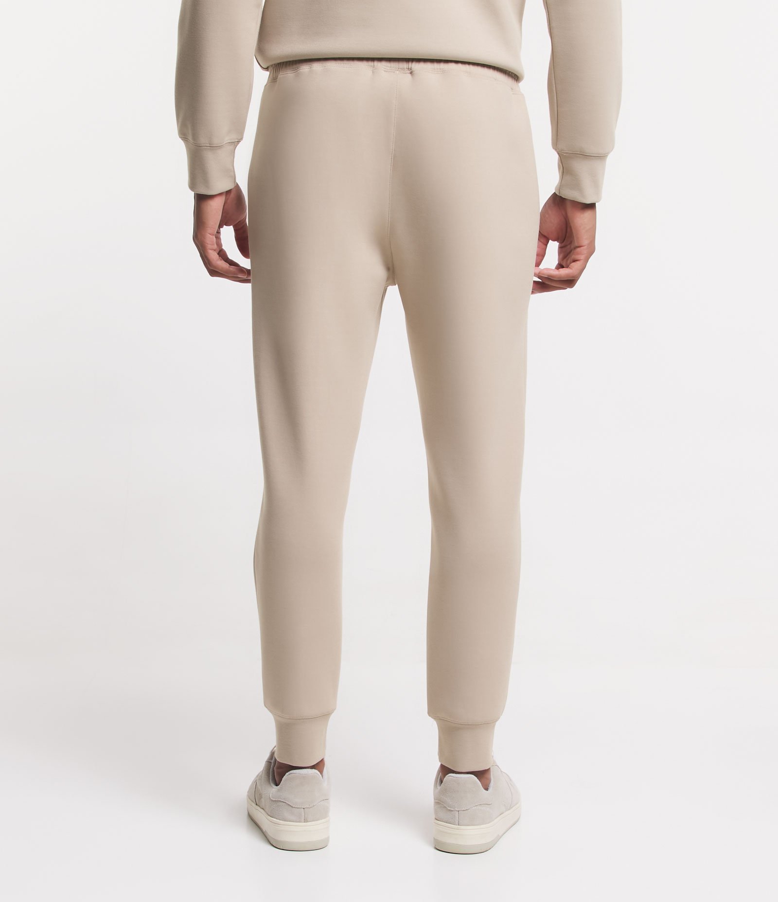 Calça Jogger Esportiva em Moletom Tecnológico Bege 3
