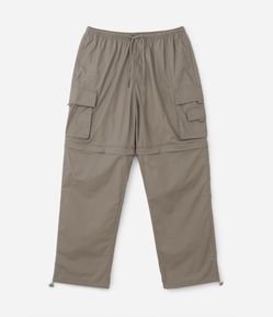 Calça Paper Touch Vira Bermuda com Puxador na Barra