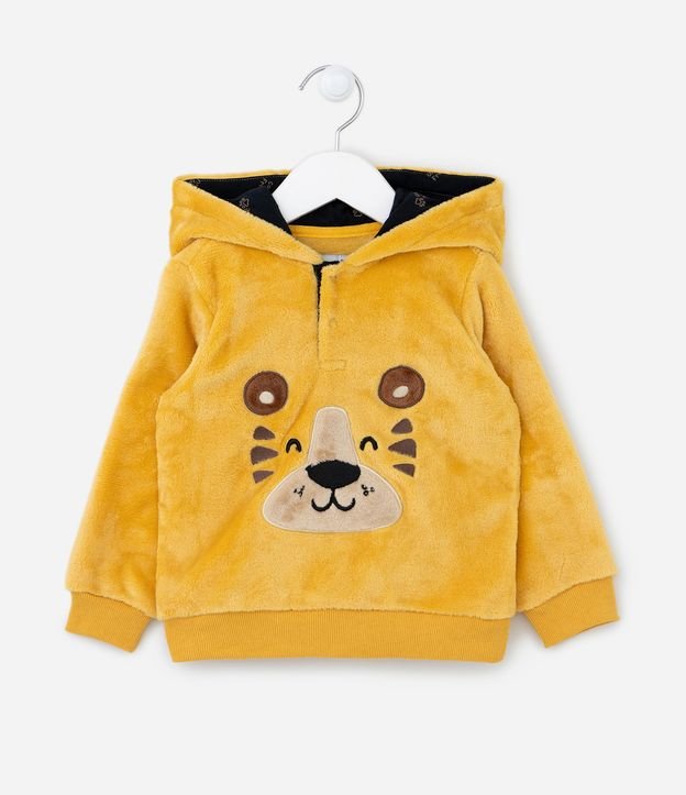 Buzo Infantil en Fleece con Estampa de Tigre Talle 1 a 5 a os