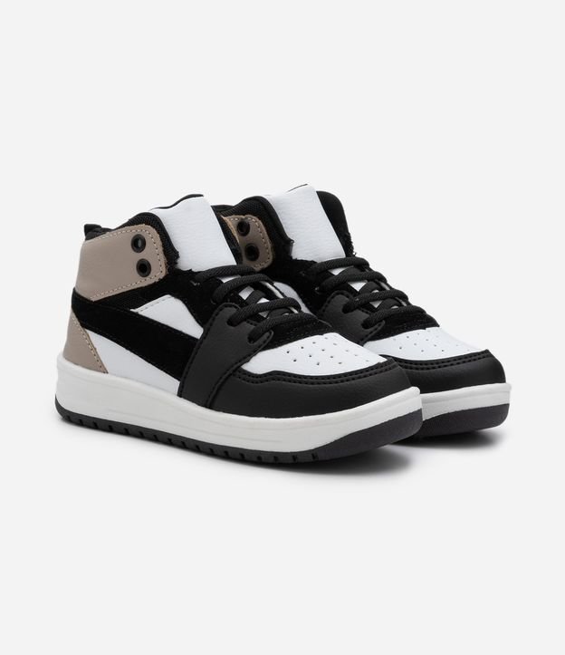 Tênis Botinha Infantil com Recortes e Cadarço - Tam 20 ao 27