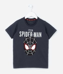 Camiseta Infantil Manga Curta com Estampa do Homem Aranha - Tam 3 a 8 anos