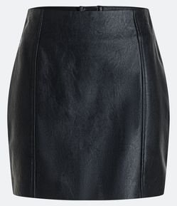 Saia Curta em Material Sintético com Zíper Tratorado