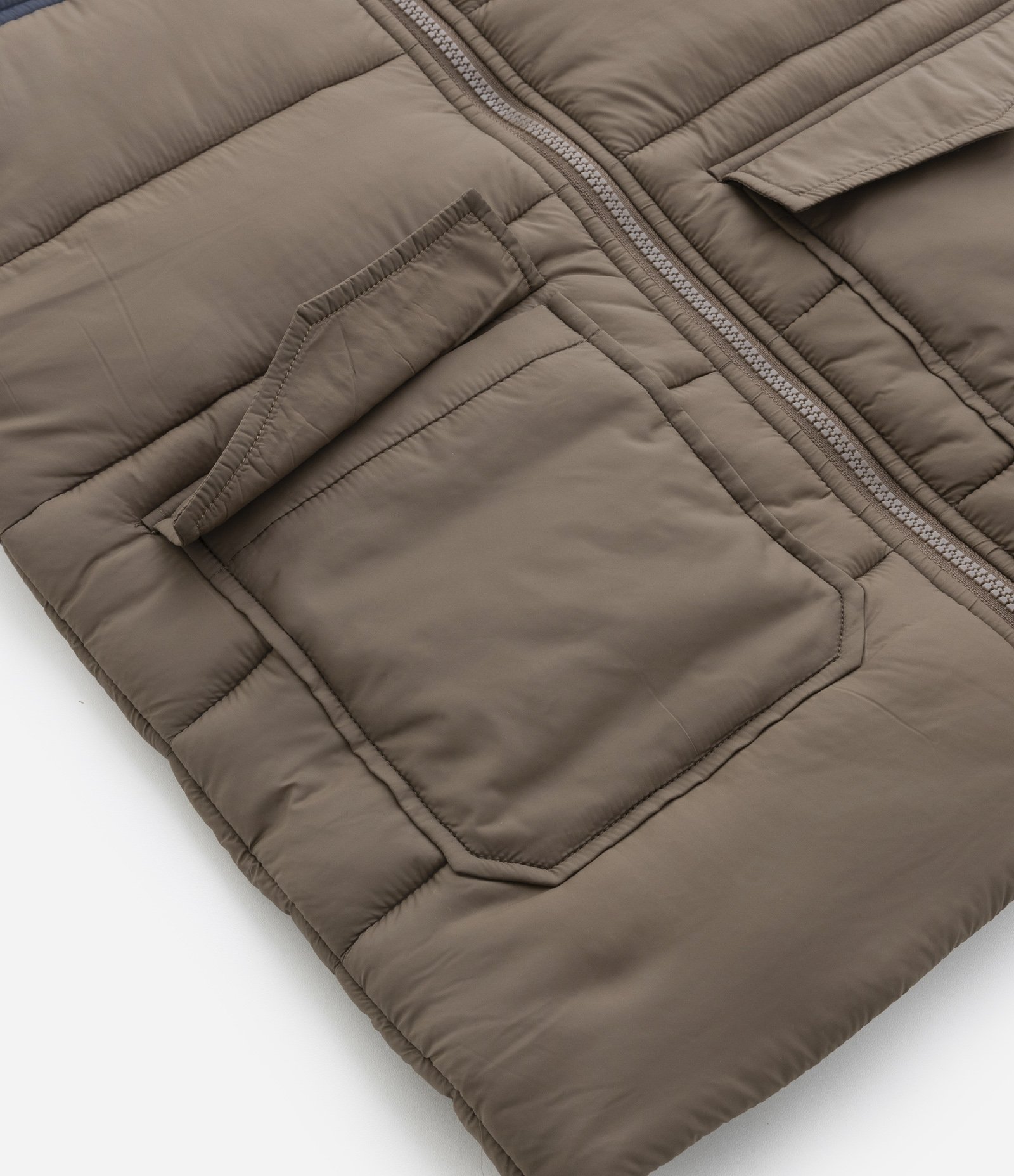 Colete Infantil com Recorte e Bolsinhos - Tam 5 a 14 anos Marrom/Azul Marinho 5