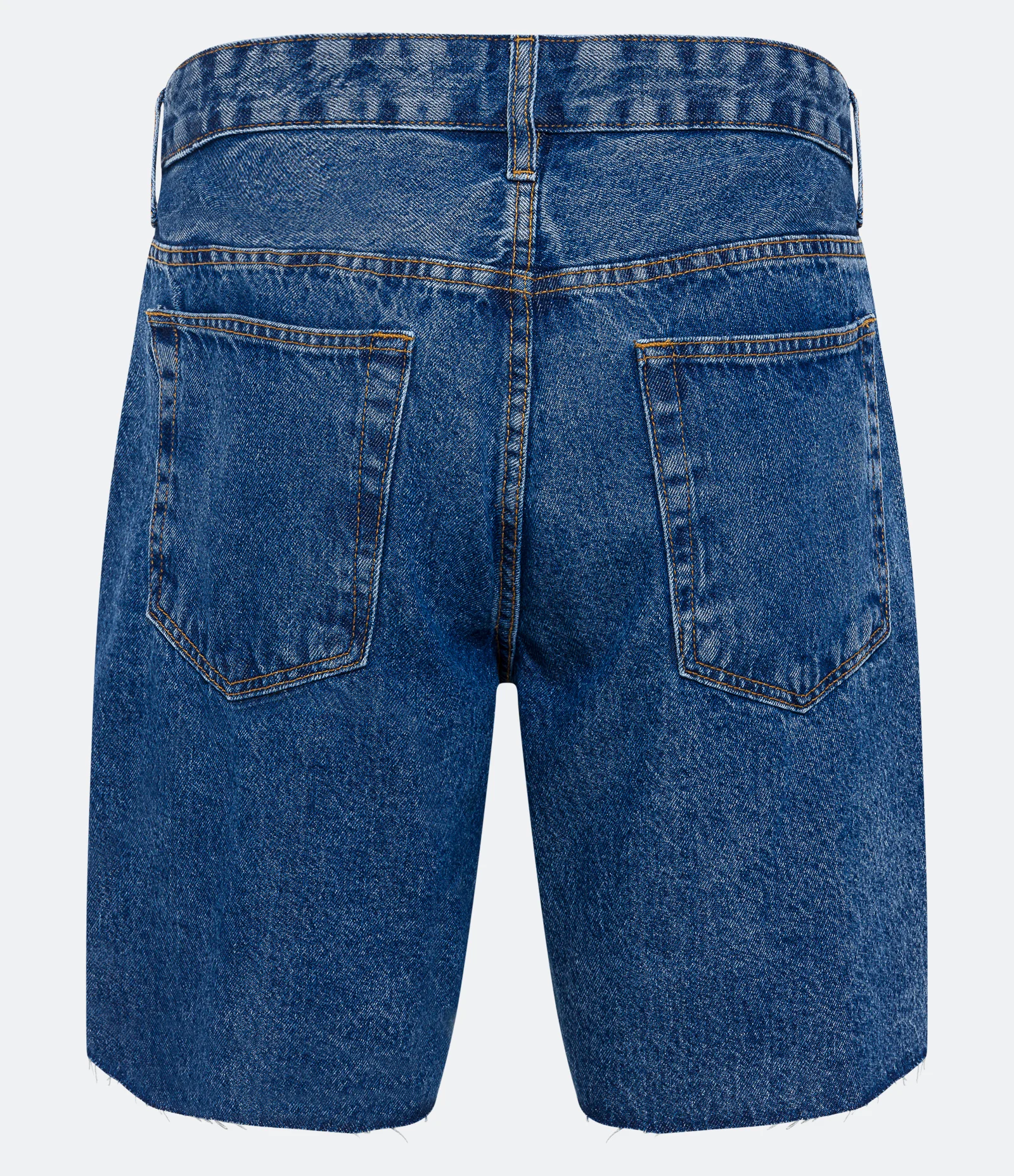 Bermuda Slim Jeans com Puídos e Barra a Fio Azul Escuro 2