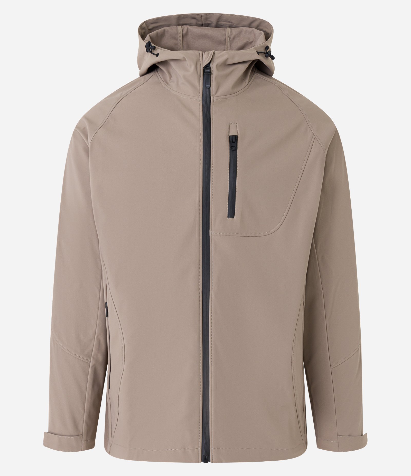 Jaqueta Esportiva Resistente a Água e com Capuz Bege 7