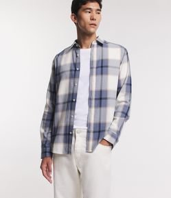 Camisa Manga Longa em Flanela Xadrez