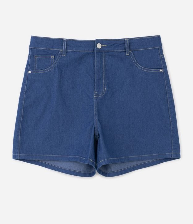 Short Jeans com Elastano e Cós Médio Curve & Plus Size Azul Médio 6